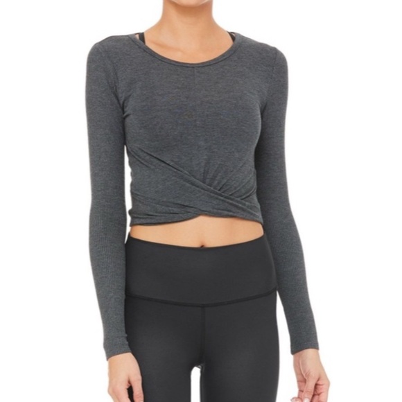 ALO Yoga Tops - Alo Cover Long Sleeve Grey